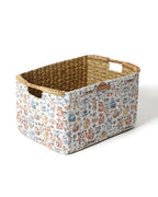 Seagrass Basket with Handles for Shelf Organization and Decorative Storage