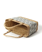 Handmade Seagrass Shopping Basket for Storage, Beach & Travel