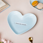 Large Heart Starter Plate Blue Nestasia