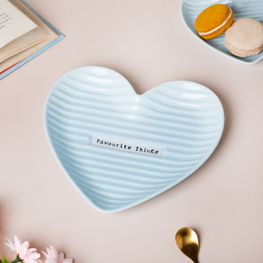 Large Heart Starter Plate Blue Nestasia