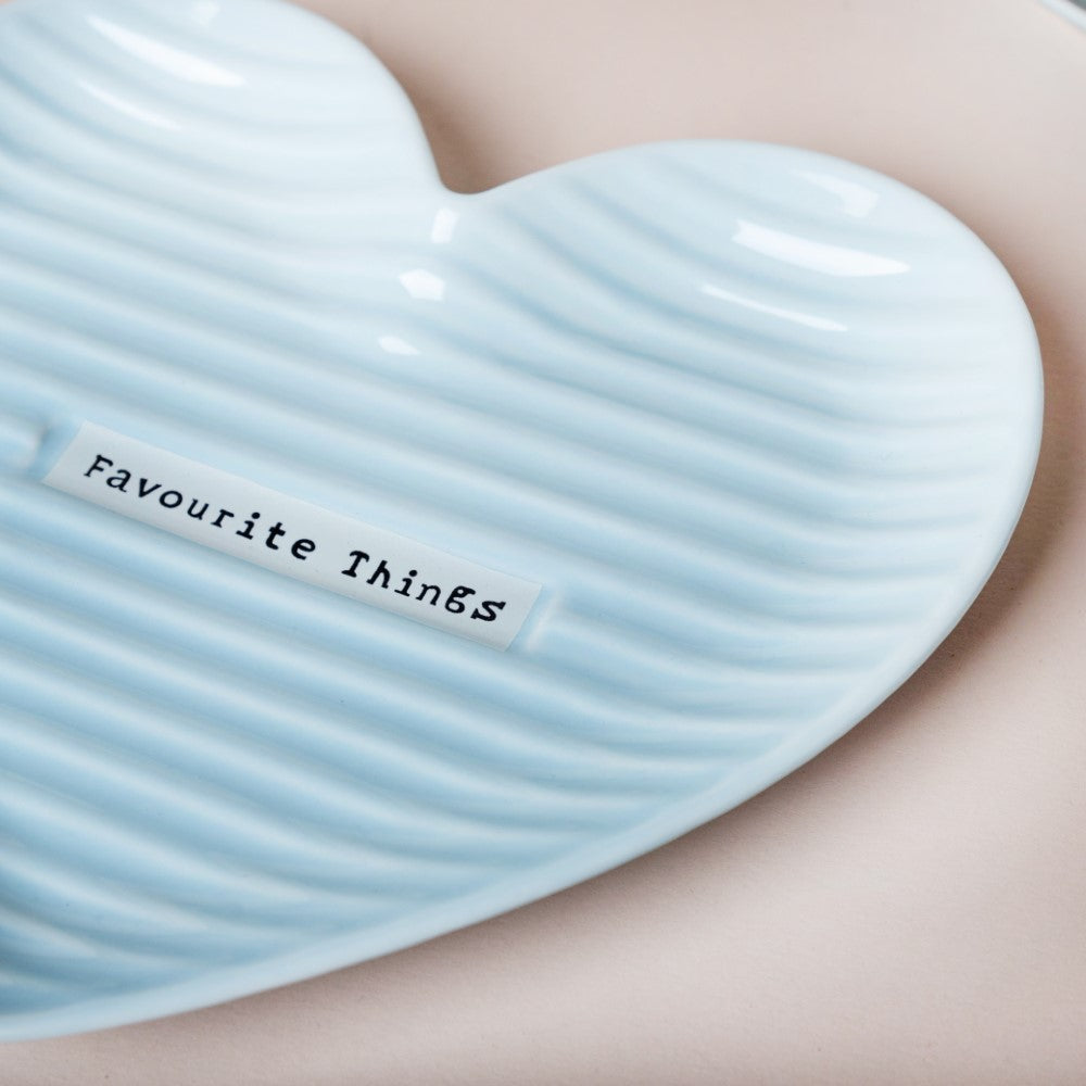 Large Heart Starter Plate Blue Nestasia