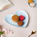 Large Heart Starter Plate Blue Nestasia