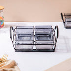 Ash Grey Bowl With Tray Set Of 5 200ml Nestasia