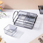 Ash Grey Bowl With Tray Set Of 5 200ml Nestasia