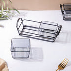 Clear Glass Bowl With Tray Set Of 3 200ml Nestasia