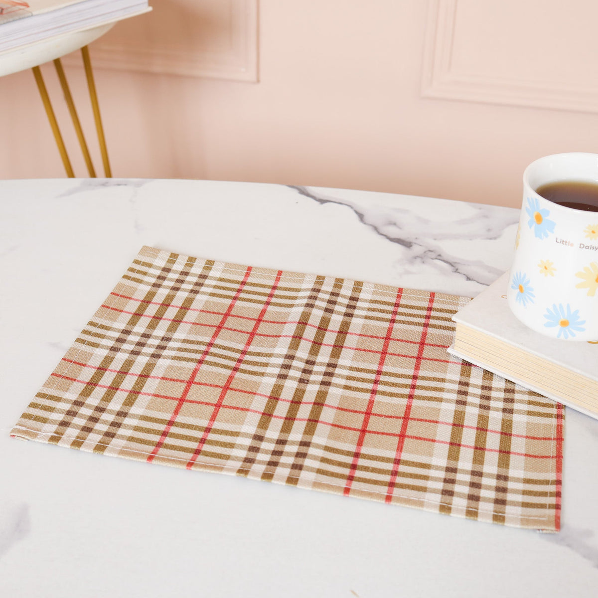 Check Side Table Mat Nestasia