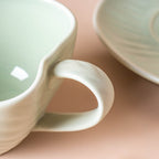 Taro Leaf Green Cup and Saucer Nestasia
