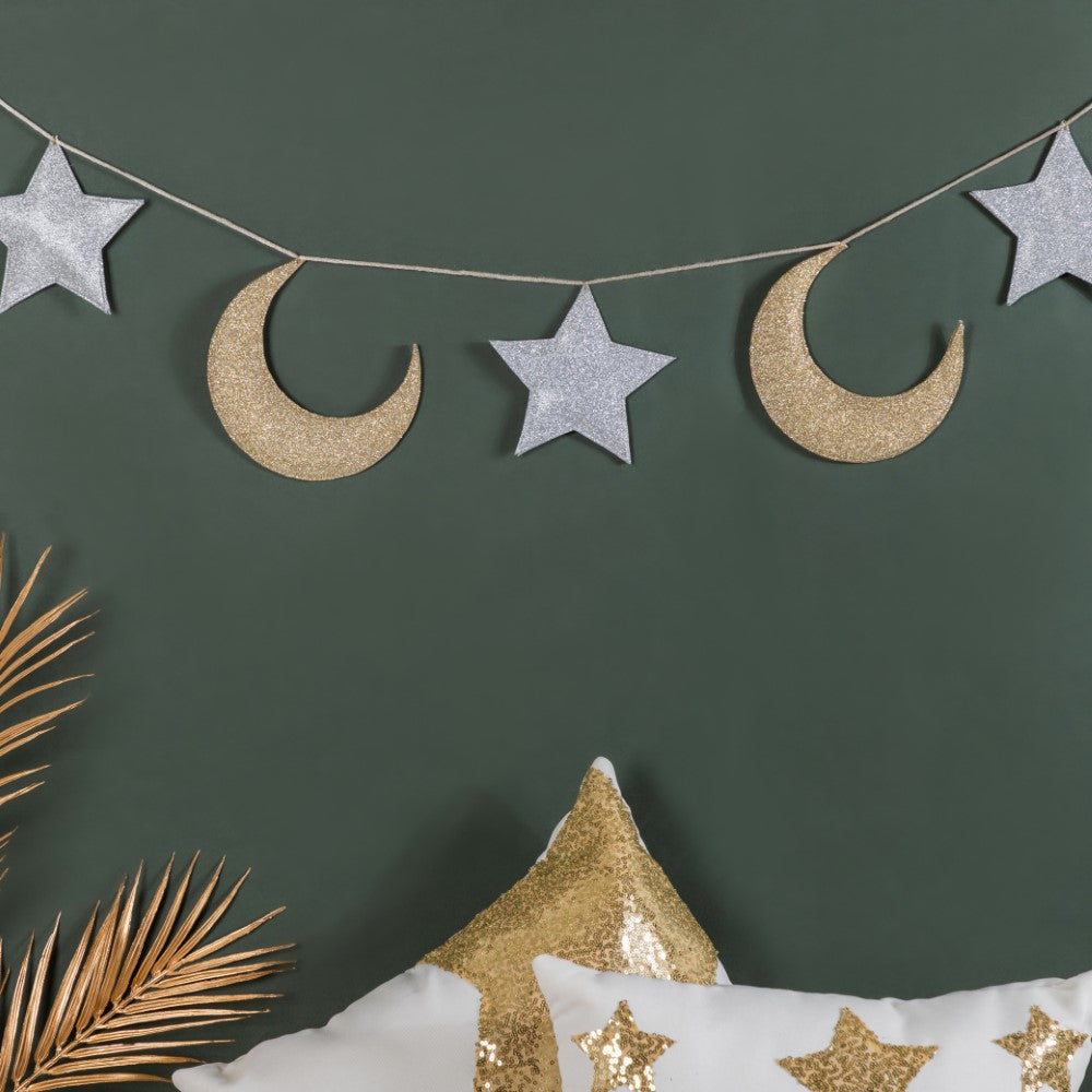 Festive Star And Moon Bunting 98 Inch Nestasia