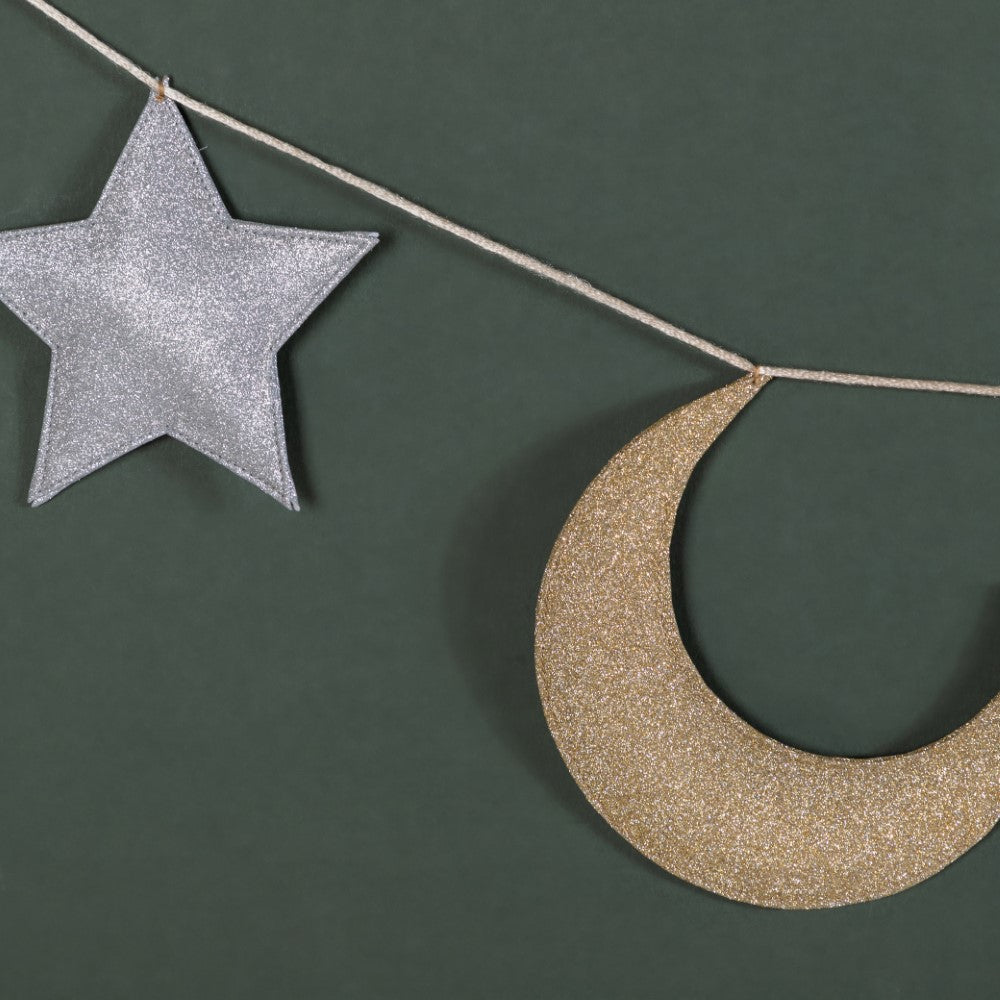 Festive Star And Moon Bunting 98 Inch Nestasia