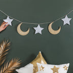 Festive Star And Moon Bunting 98 Inch Nestasia