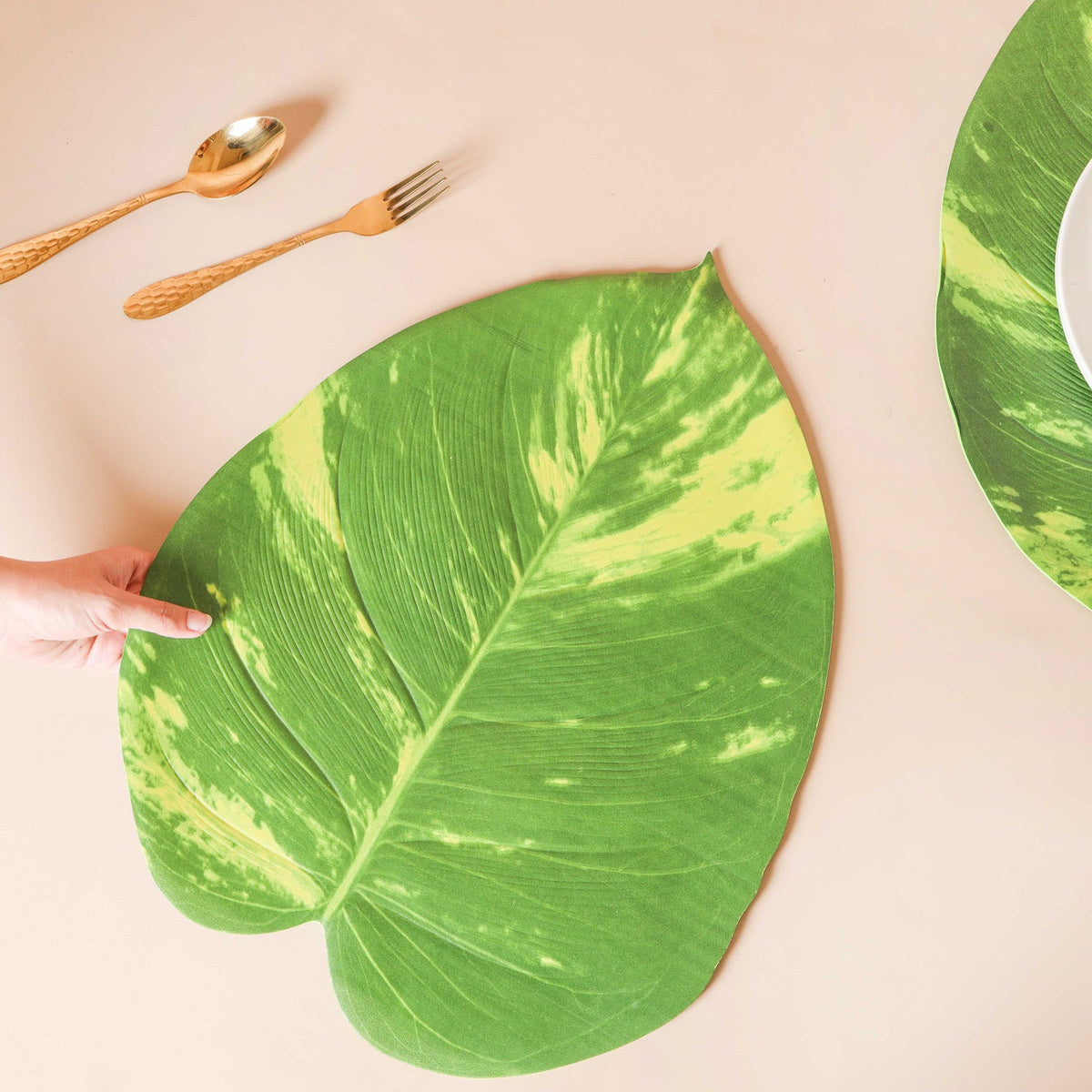 Tropical Leaf Table Mat Set of 2 Nestasia