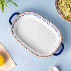 Blue Daisy Baking Bowl 10 Inch Large Nestasia