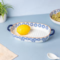 Blue Daisy Baking Bowl 10 Inch Large Nestasia