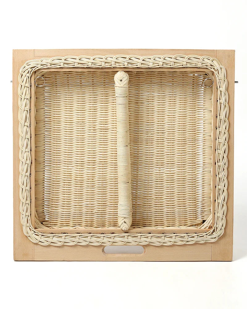 Wicker Modular Basket with Divider for Pantry, Cabinet, and Drawer Organization