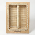 Rustic Wicker Pull-Out Storage Basket with Partition for Kitchen and Home Use