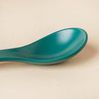 Ceramic Soup Spoon Dark Green Set of 2 Nestasia
