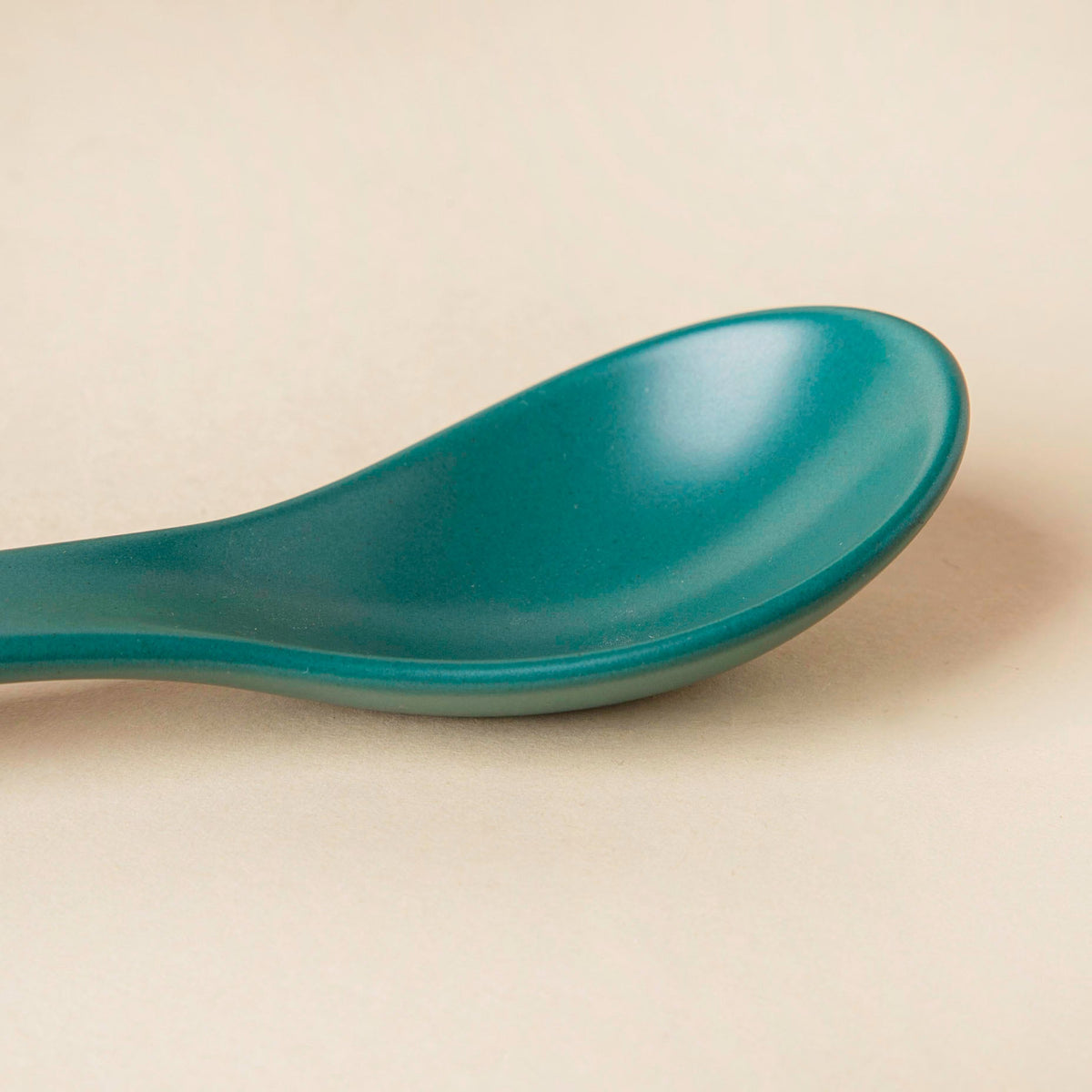 Ceramic Soup Spoon Dark Green Set of 2 Nestasia