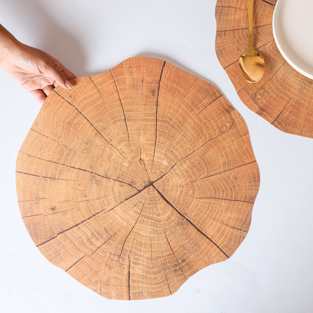Wood Table Mat Set of 6 Nestasia