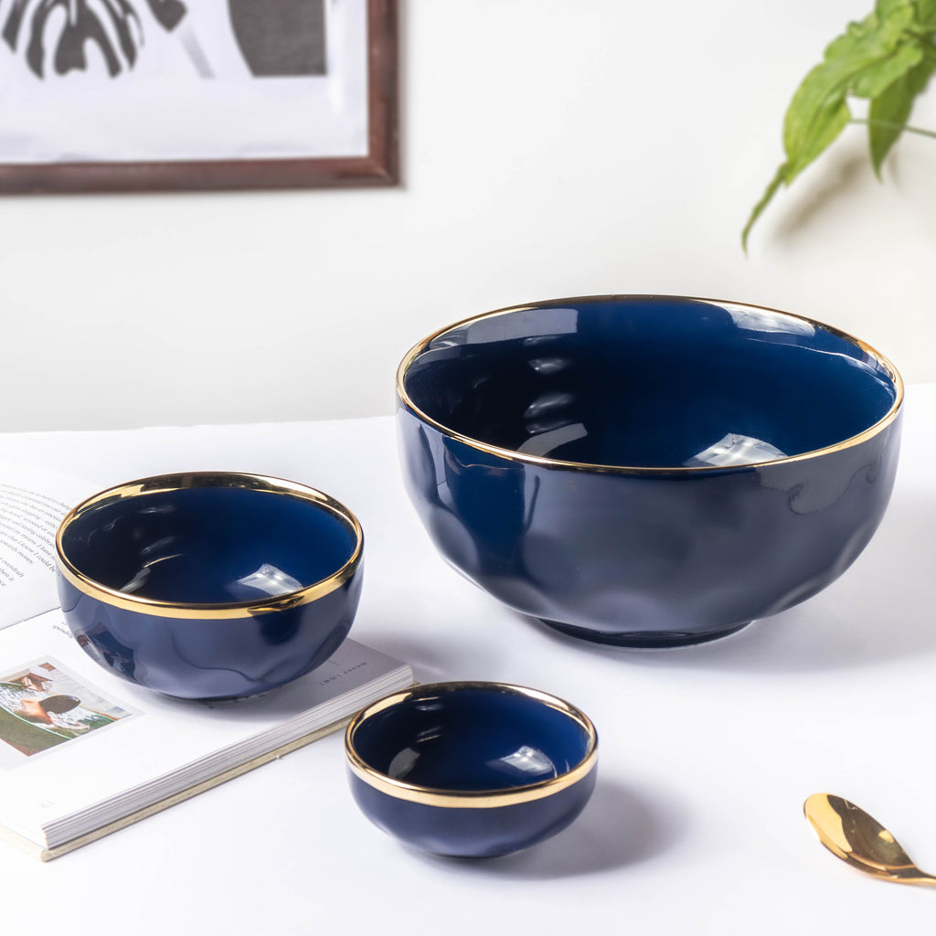 Midnight Blue Serving Bowl 8 Inch Nestasia