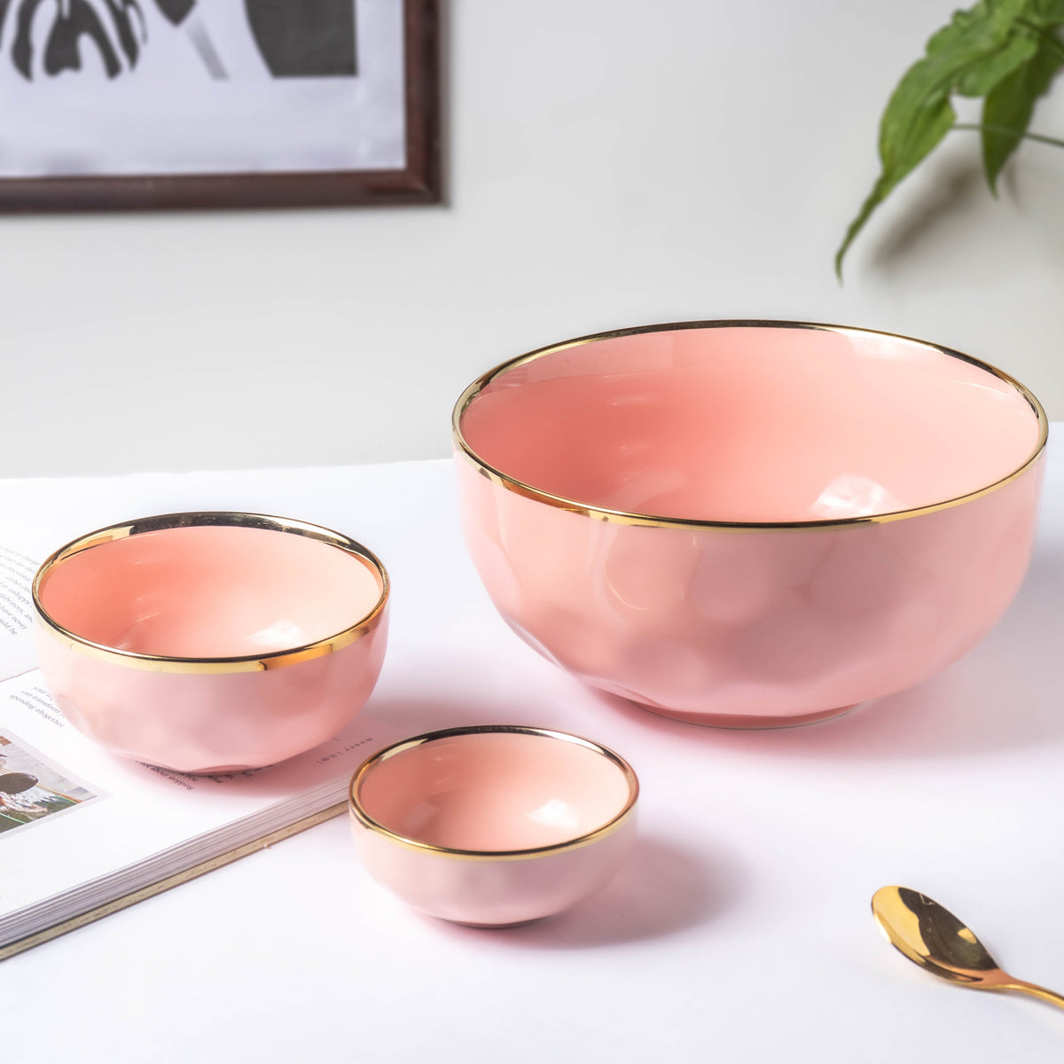 Think Pink Ceramic Soup Bowl Nestasia