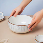 Dainty Patterned Serving Bowl 7.5 Inch 1200 ml Nestasia