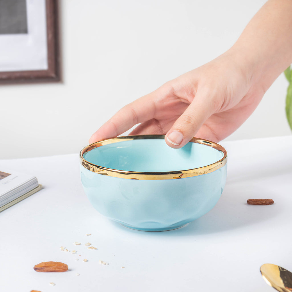 Blue Jay Ceramic Soup Bowl Nestasia