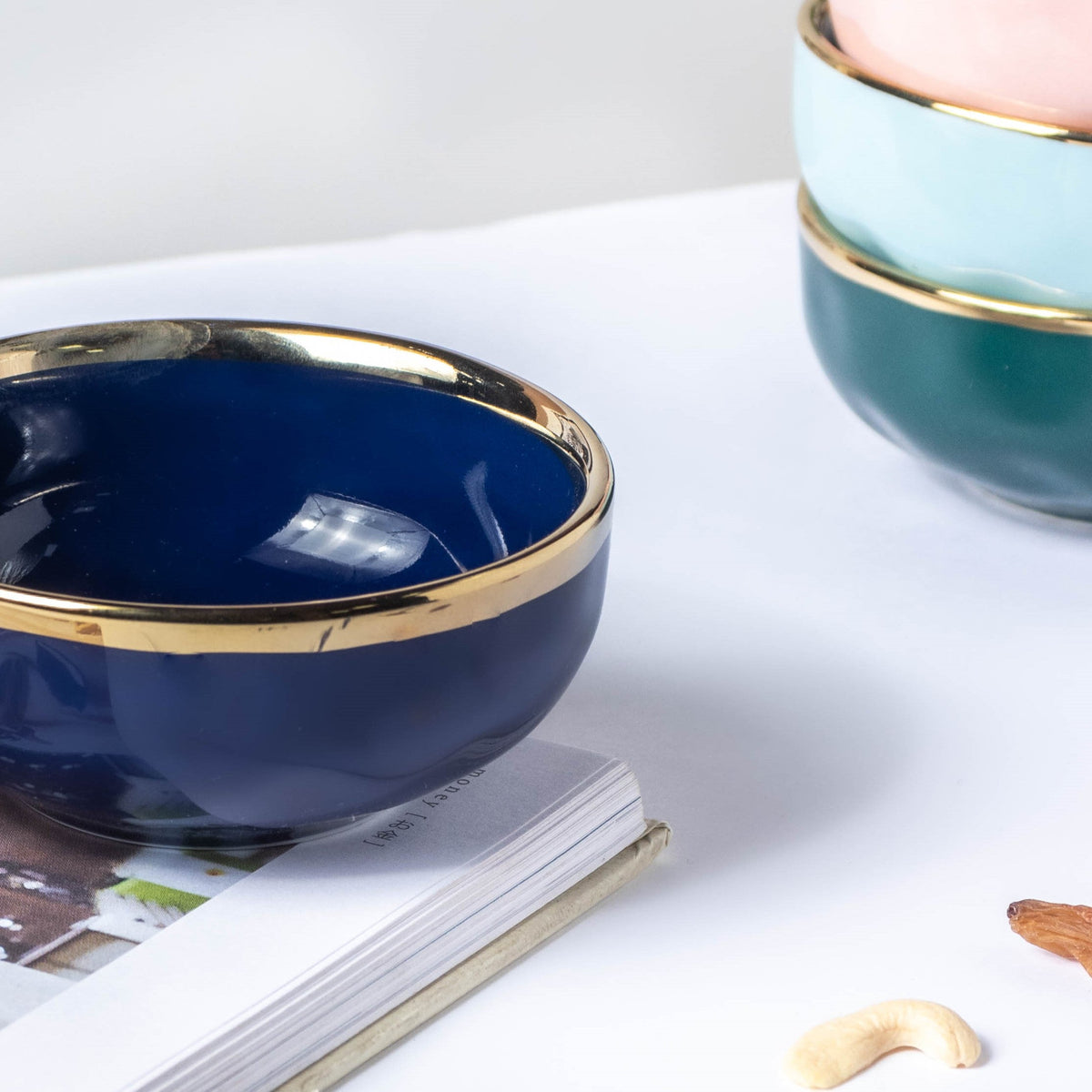 Midnight Blue Ceramic Dip Bowl Nestasia
