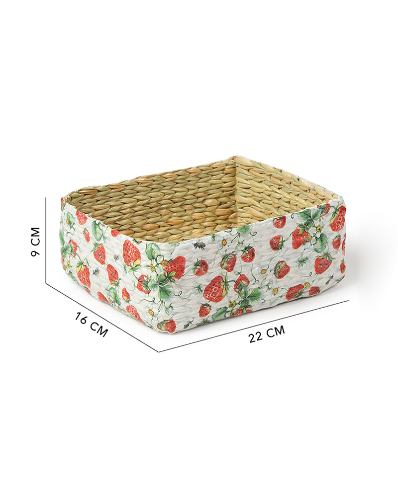 Seagrass Organiser Tray for Home Storage and Shelf Organization