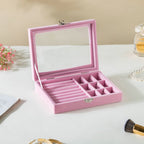 Sectioned Jewellery Box Pink Nestasia