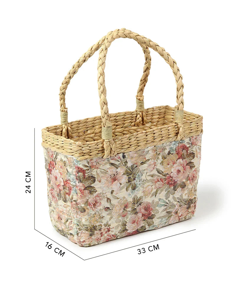 Handwoven Handbag for Storage, Shopping & Daily Carry