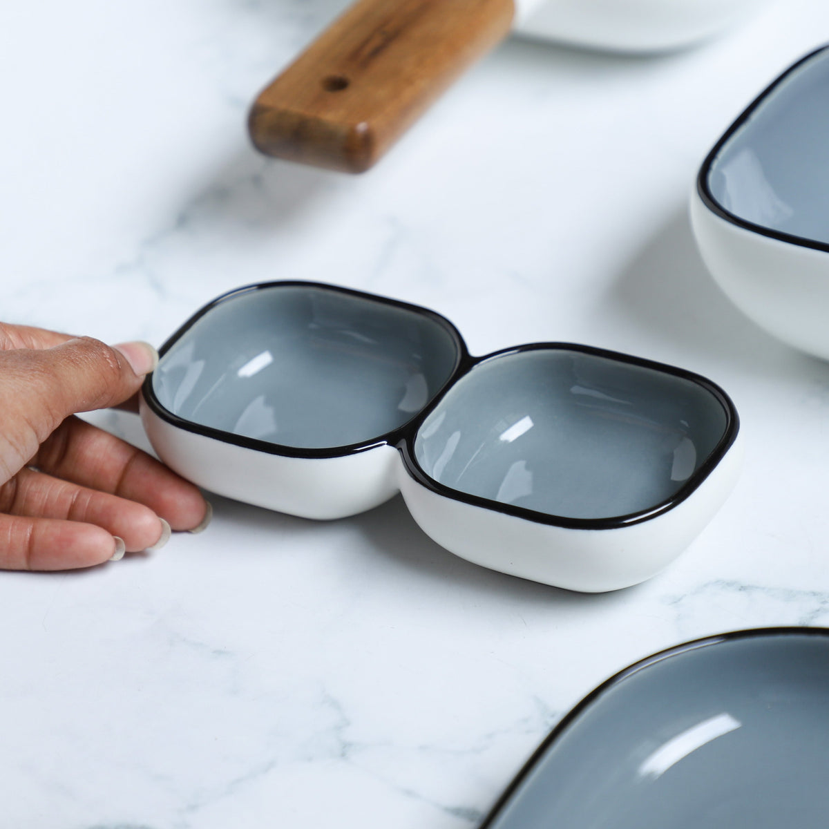 Grey 2 Part Bowl Nestasia