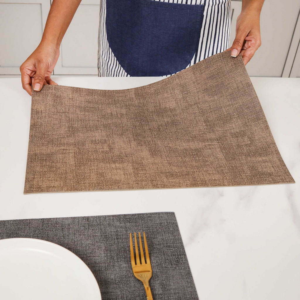 Faux Leather Table Mat Set of 2 Nestasia