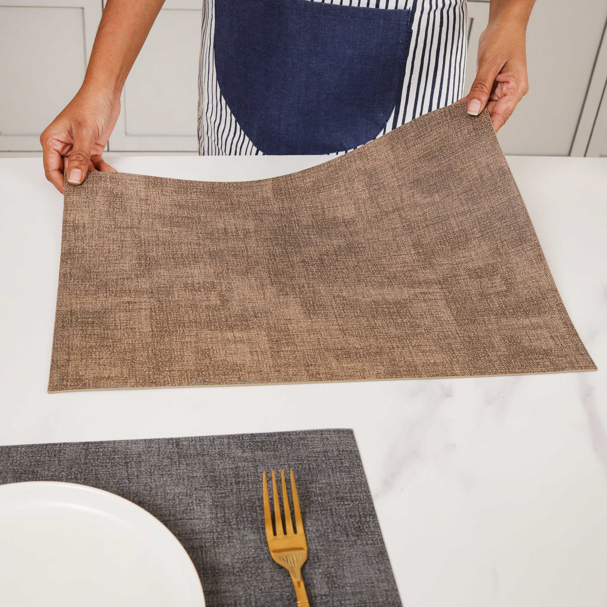 Faux Leather Table Mat Set of 2 Nestasia