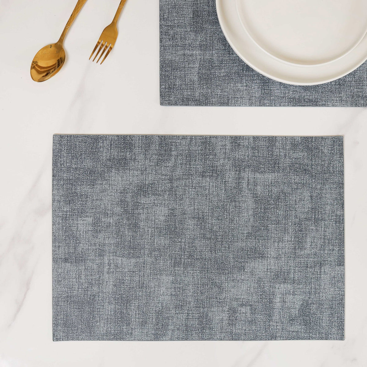 Grey Gradient Leather Placemat Set of 2 Nestasia