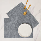 Grey Gradient Leather Placemat Set of 2 Nestasia