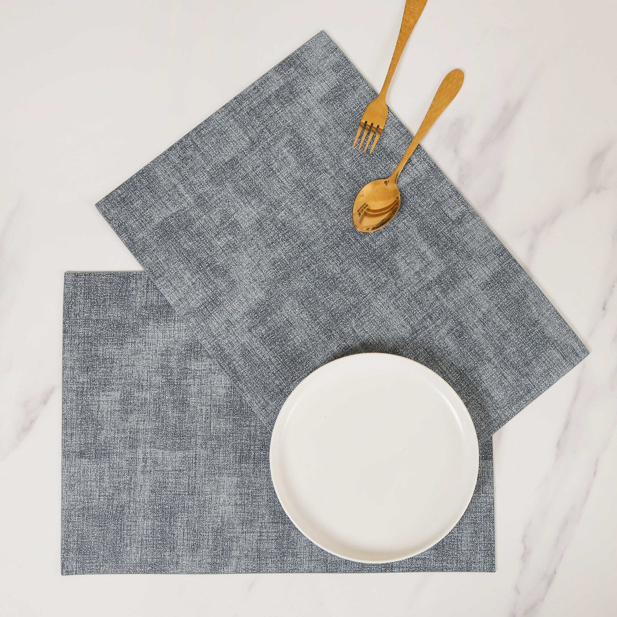 Grey Gradient Leather Placemat Set of 2 Nestasia
