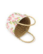 Round Seagrass Basket for Fruit Storage and Decorative Hamper