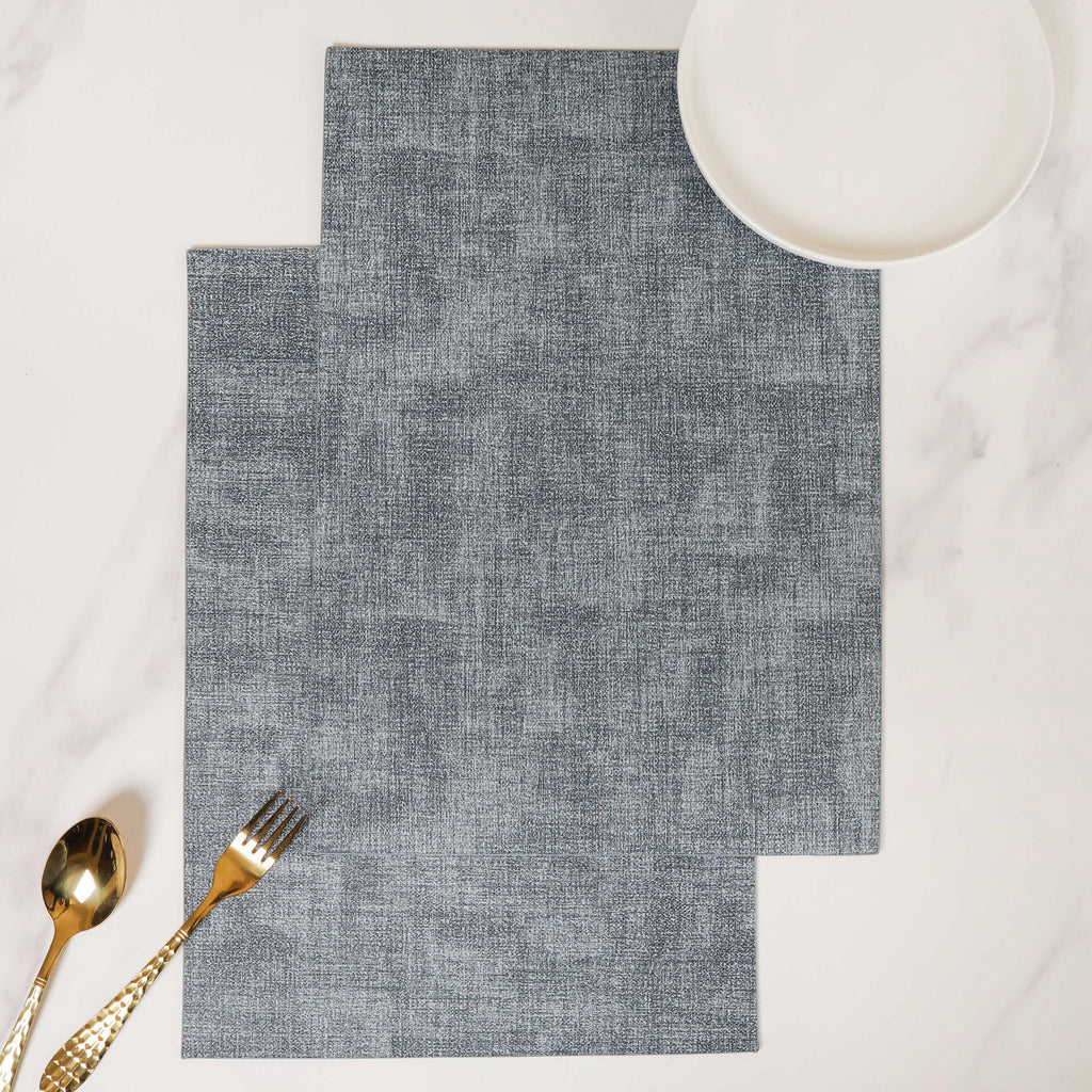 Grey Gradient Leather Placemat Set of 2 Nestasia