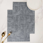 Grey Gradient Leather Placemat Set of 2 Nestasia