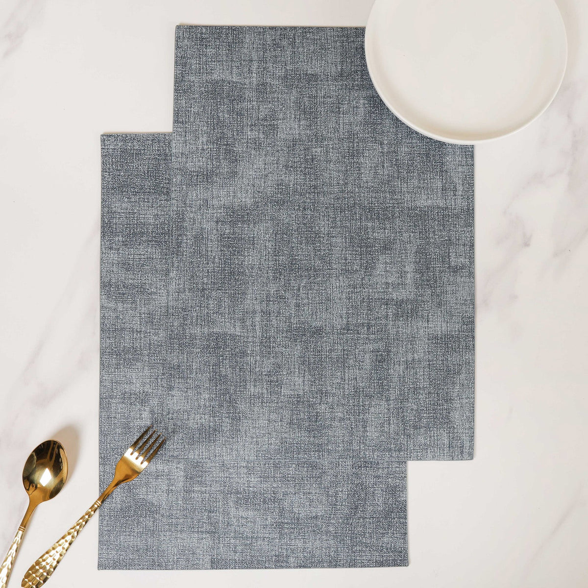 Grey Gradient Leather Placemat Set of 2 Nestasia