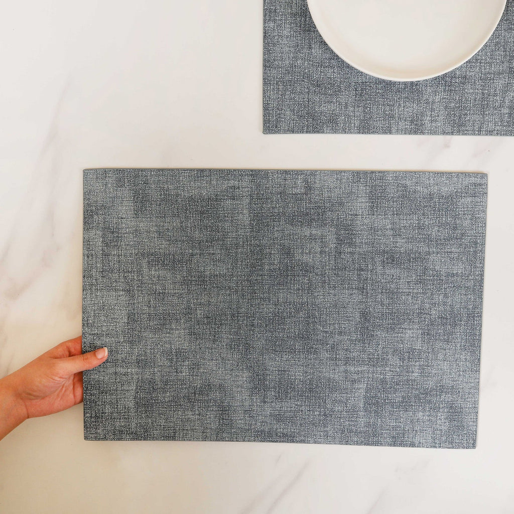 Grey Gradient Leather Placemat Set of 2 Nestasia