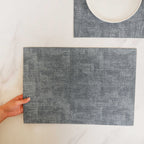 Grey Gradient Leather Placemat Set of 2 Nestasia