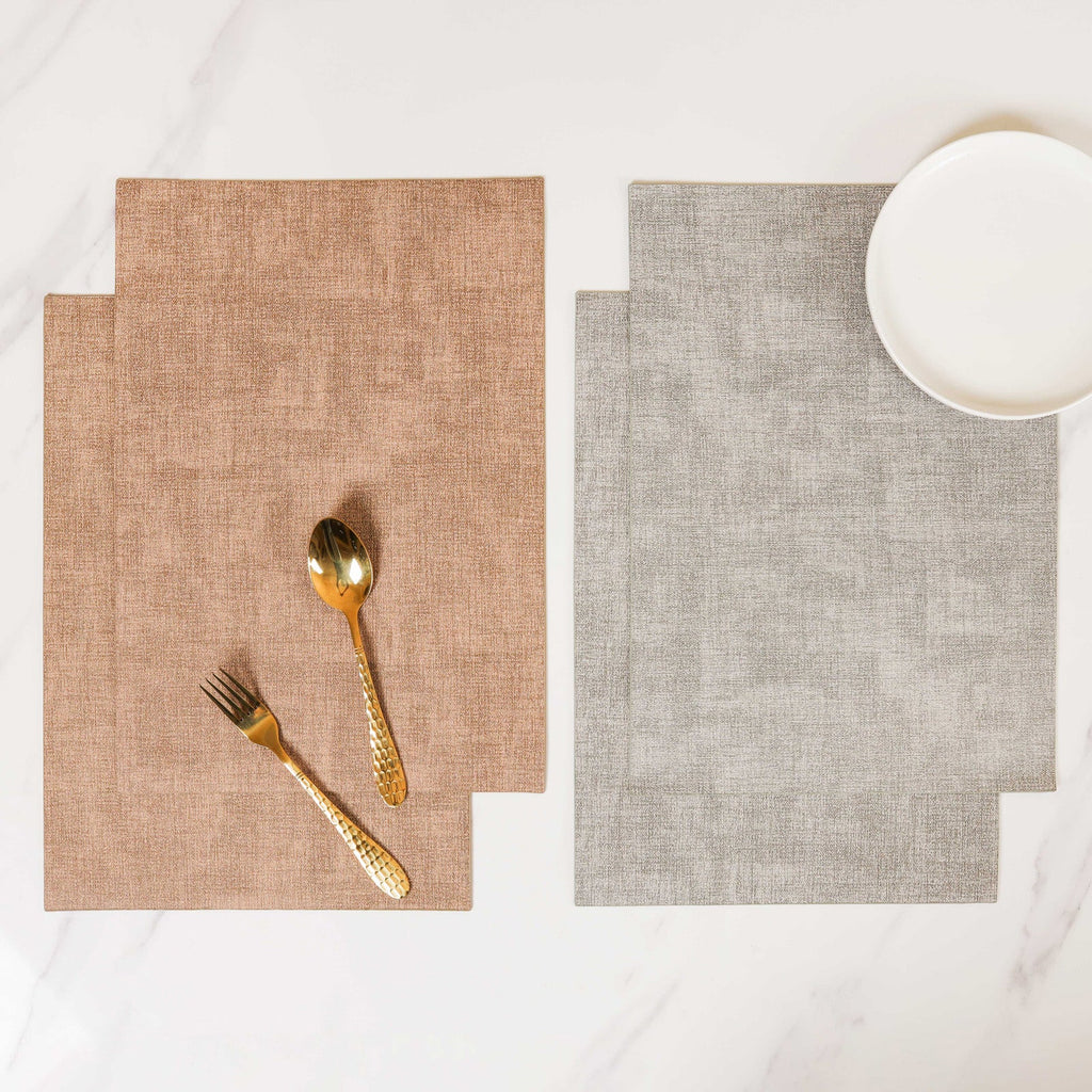 Faux Leather Placemat Set of 2 Nestasia