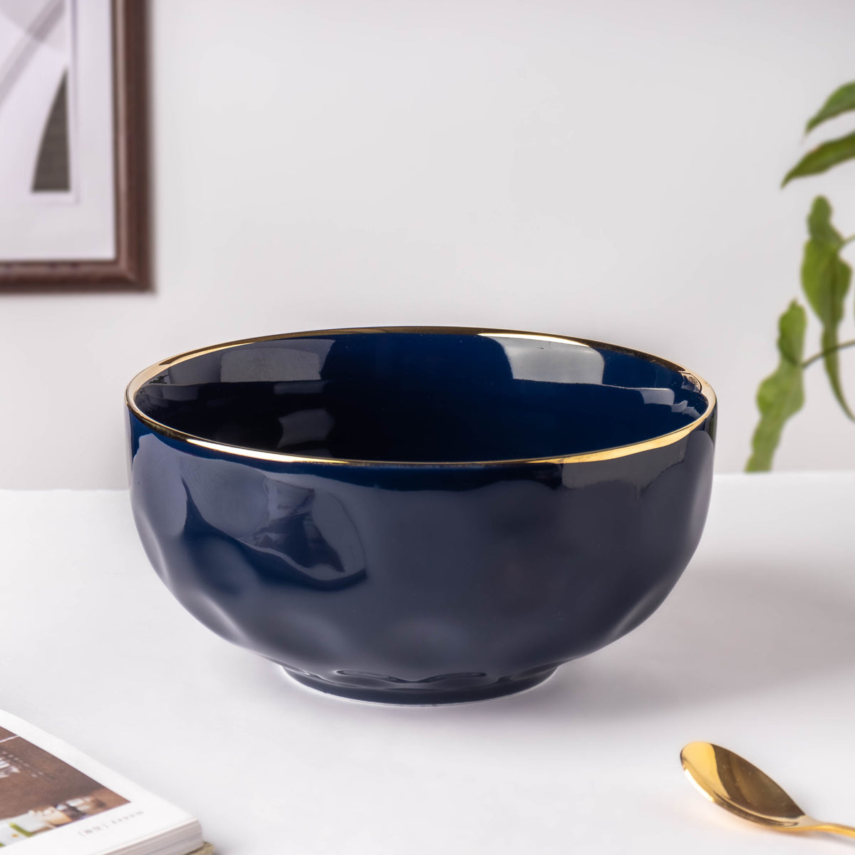 Midnight Blue Serving Bowl 8 Inch Nestasia