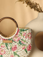 Handwoven Seagrass Half Moon Beach Bag, Women Handbag