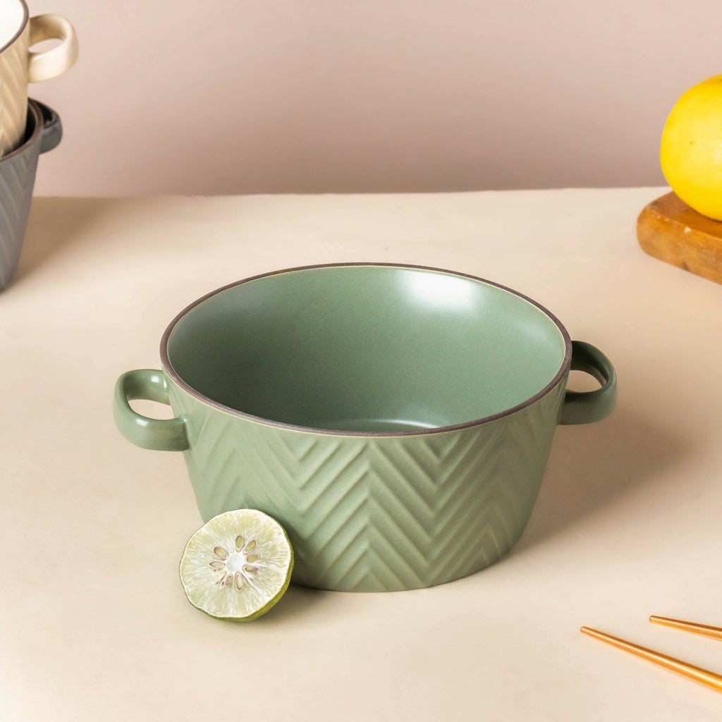 Fern Green Textured Noodle Bowl Nestasia