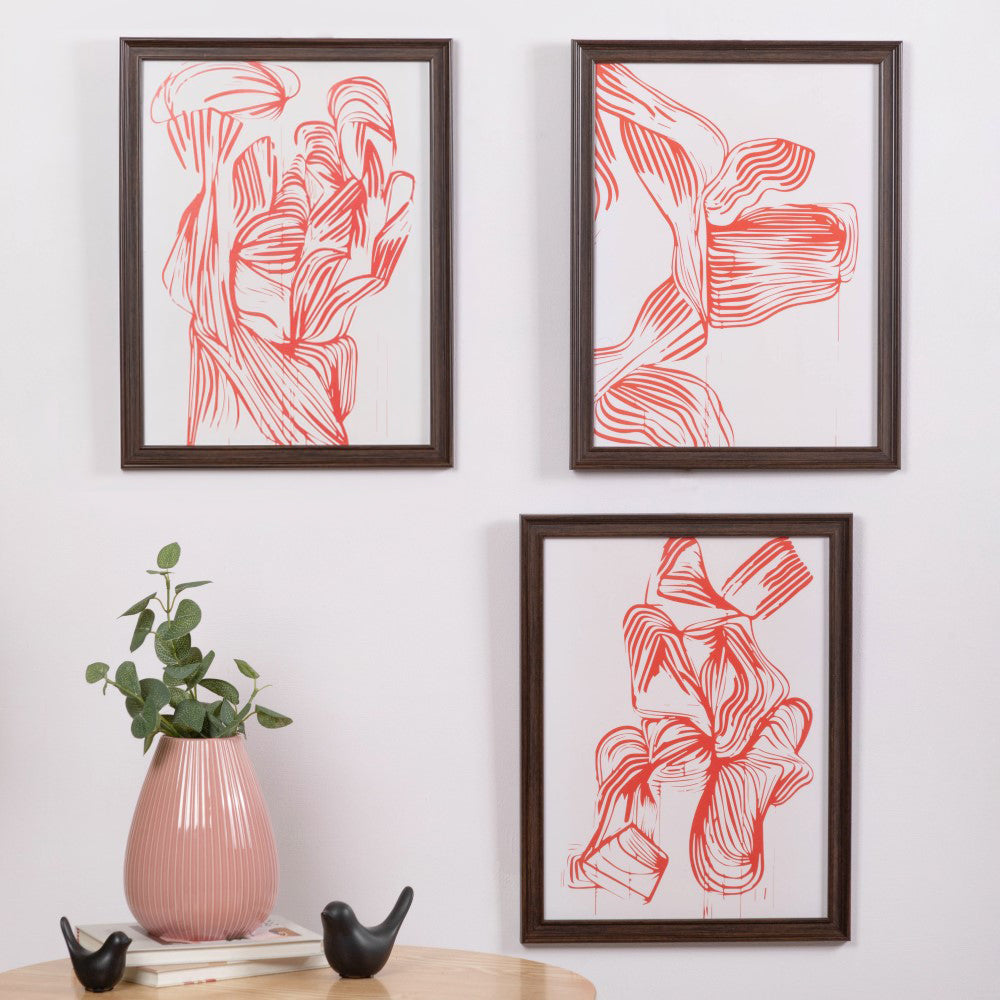 Modern Art Framed Wall Art Set Of 3 18x13 Inch Nestasia