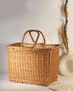 Artisan Wicker Picnic Basket for Family Outings, Lunch & Travel Adventures
