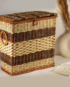 Wicker Laundry Basket with Lid for Clothes Storage and Home Organization