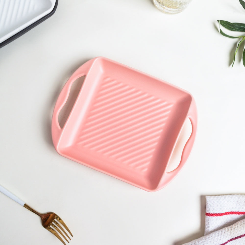Pink Square Baking Tray Small Nestasia